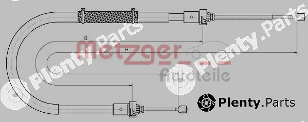 Metzger 10.6895 — Cable Pull, parking brake