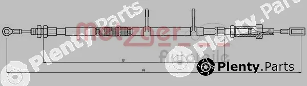 Metzger 10.4740 — Cable Pull, parking brake