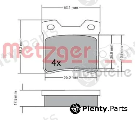 Metzger 1170310 — Brake Pad Set, disc brake