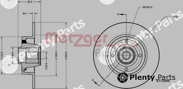 Metzger 6110946 — Brake Disc