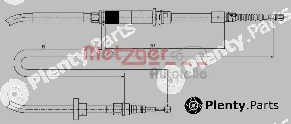 Metzger 10.7484 — Cable Pull, parking brake
