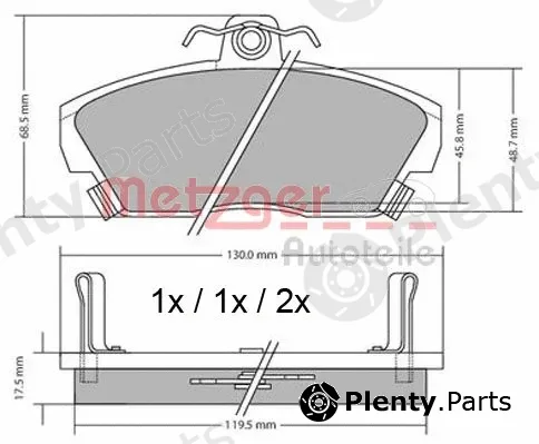 Metzger 1170372 — Brake Pad Set, disc brake GREENPARTS