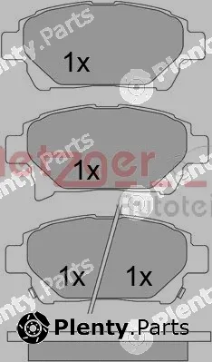Metzger 1170586 — Brake Pad Set, disc brake GREENPARTS