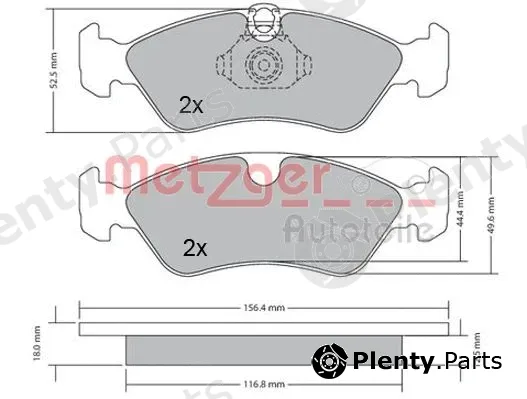Metzger 1170235 — Brake Pad Set, disc brake