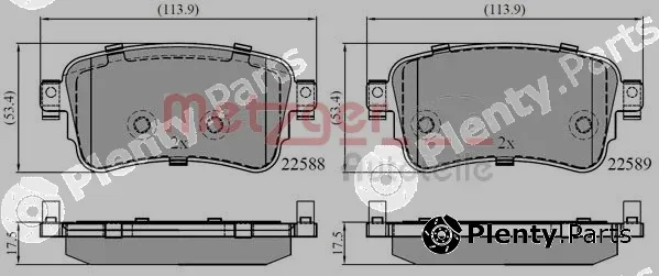 Metzger 1170901 — Brake Pad Set, disc brake