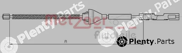 Metzger 10.5365 — Cable Pull, parking brake