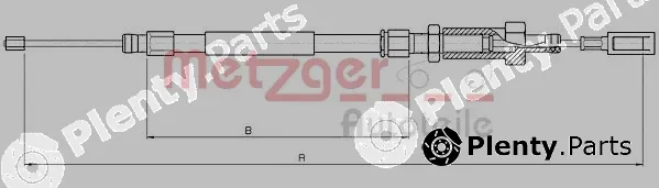 Metzger 10.4726 — Cable Pull, parking brake