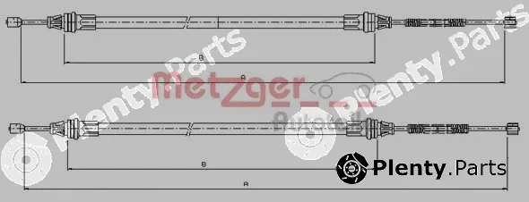 Metzger 10.9336 — Cable Pull, parking brake