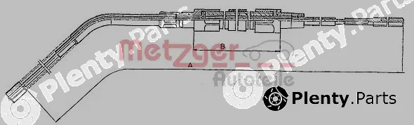 Metzger 10.4132 — Cable Pull, parking brake