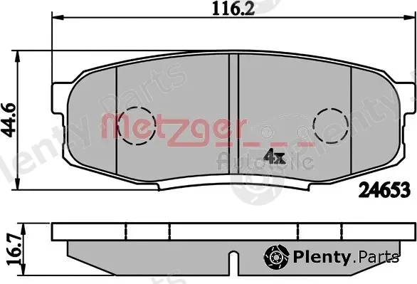 Metzger 1170875 — Brake Pad Set, disc brake