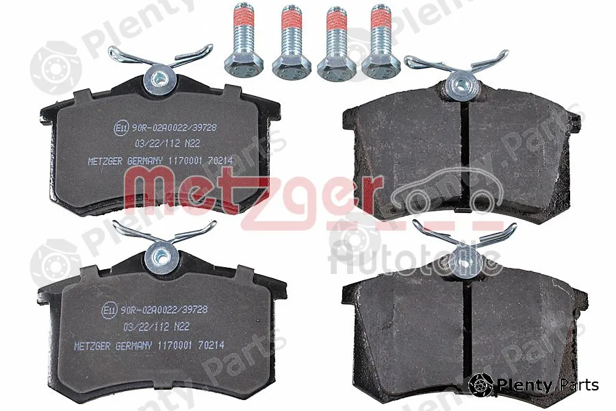 Metzger 1170001 — Brake Pad Set, disc brake GREENPARTS