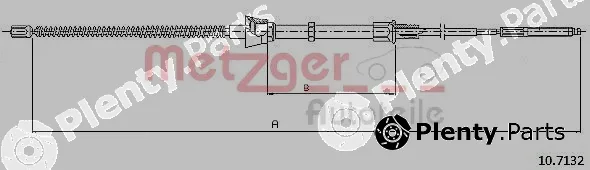 Metzger 10.7132 — Cable Pull, parking brake
