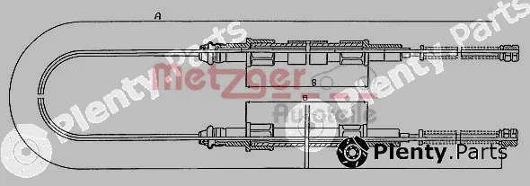 Metzger 10.713 — Cable Pull, parking brake