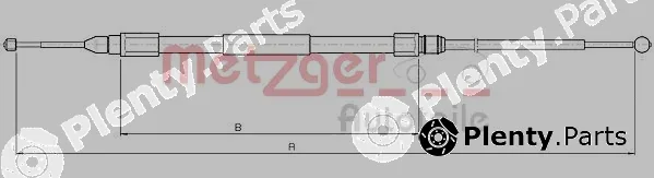 Metzger 10.4268 — Cable Pull, parking brake