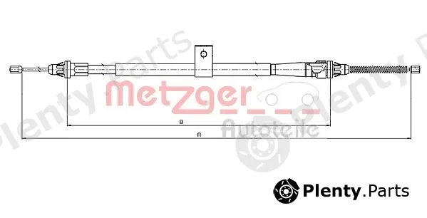 Metzger 17.0009 — Cable Pull, parking brake