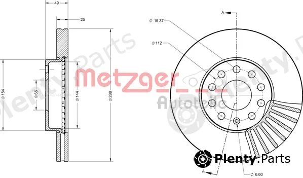 Metzger 6110021 — Brake Disc GREENPARTS