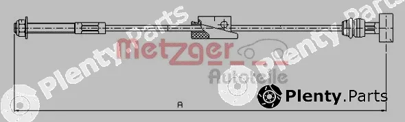 Metzger 11.5452 — Cable Pull, parking brake