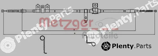 Metzger 11.5346 — Cable Pull, parking brake