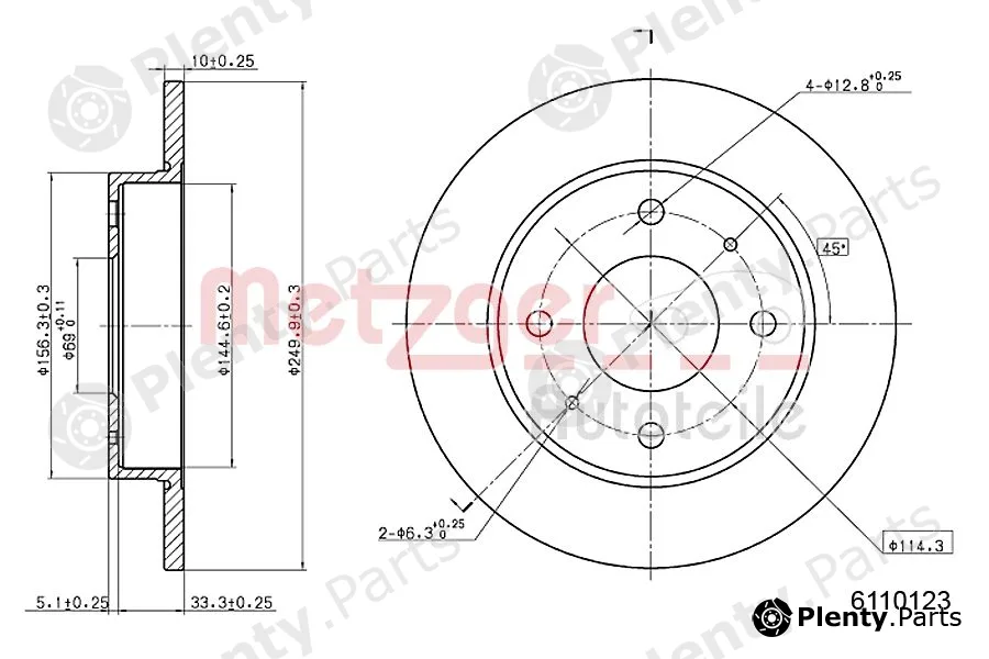 Metzger 6110123 — Brake Disc