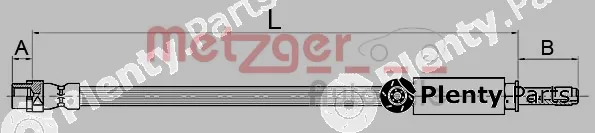 Metzger 4110145 — Brake Hose GREENPARTS