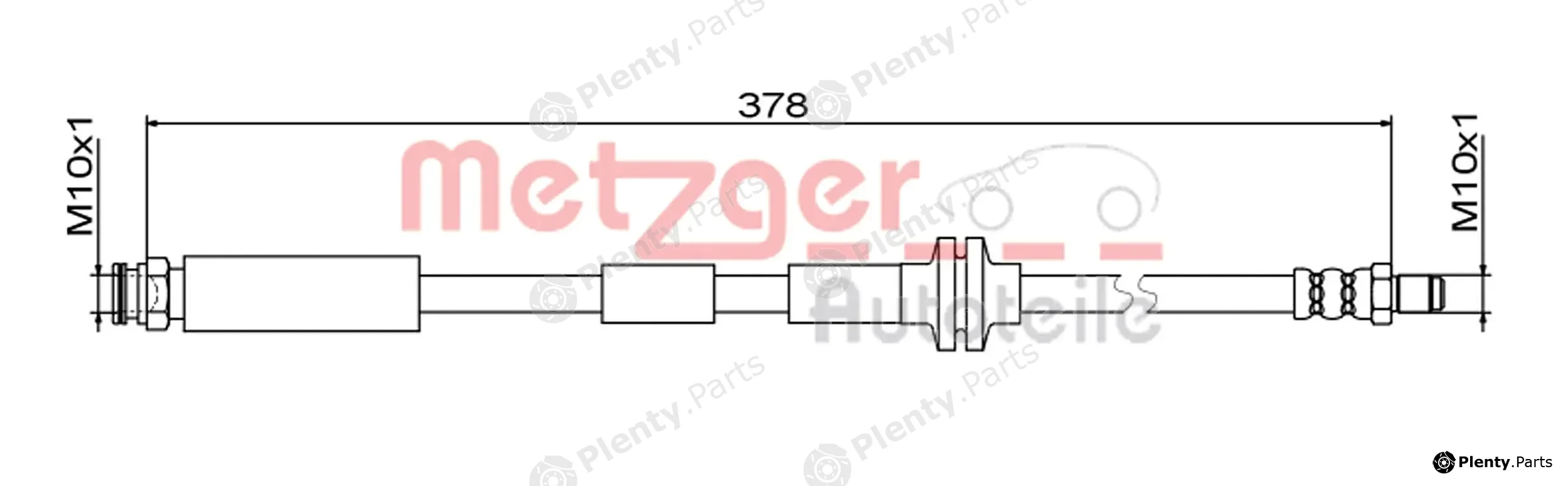 Metzger 4111800 — Brake Hose GREENPARTS