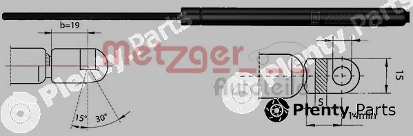 Metzger 2110368 — Gas Spring, boot/cargo area
