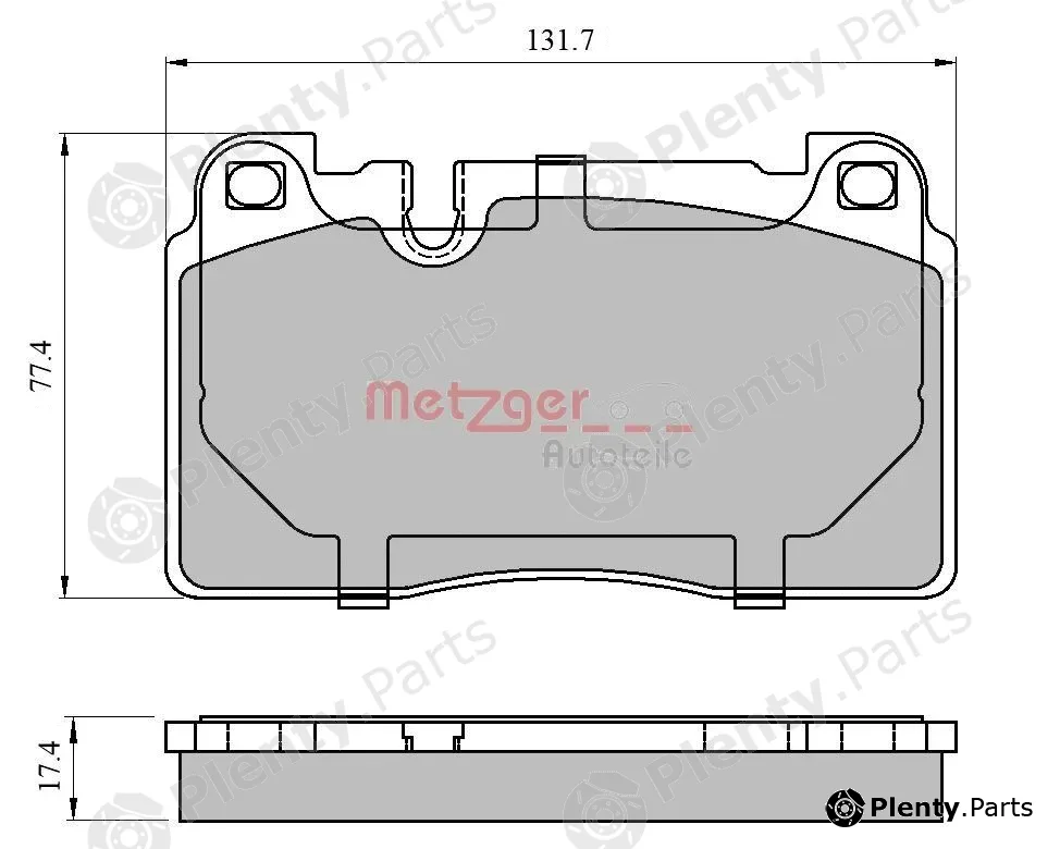 Metzger 1170789 — Brake Pad Set, disc brake GREENPARTS