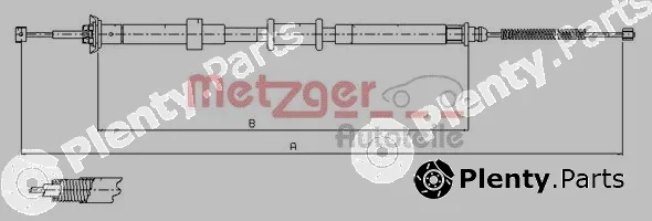 Metzger 12.0702 — Cable Pull, parking brake