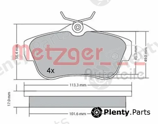 Metzger 1170192 — Brake Pad Set, disc brake