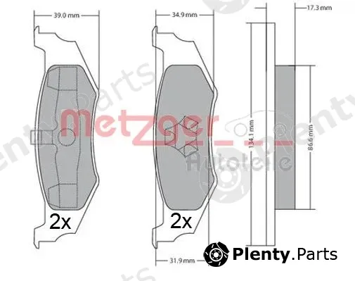 Metzger 1170320 — Brake Pad Set, disc brake