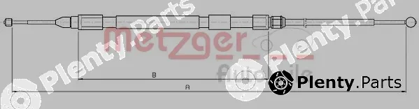 Metzger 10.4158 — Cable Pull, parking brake