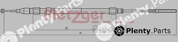 Metzger 10.4266 — Cable Pull, parking brake