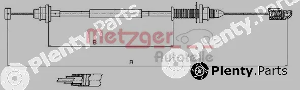 Metzger 10.0390 — Accelerator Cable