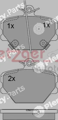 Metzger 1170077 — Brake Pad Set, disc brake GREENPARTS