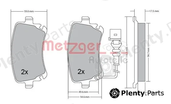 Metzger 1170190 — Brake Pad Set, disc brake