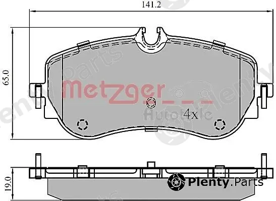 Metzger 1170905 — Brake Pad Set, disc brake GREENPARTS