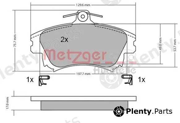 Metzger 1170032 — Brake Pad Set, disc brake
