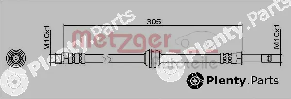 Metzger 4112065 — Brake Hose GREENPARTS