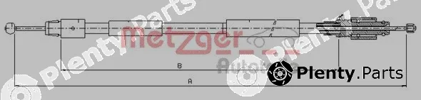 Metzger 10.7630 — Cable Pull, parking brake