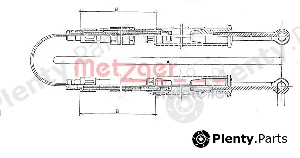 Metzger 321.5 — Cable Pull, parking brake