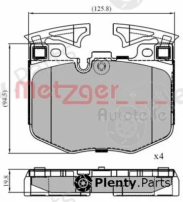 Metzger 1170888 — Brake Pad Set, disc brake GREENPARTS
