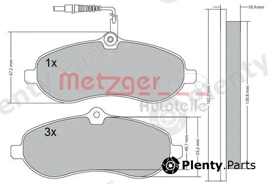 Metzger 1170228 — Brake Pad Set, disc brake