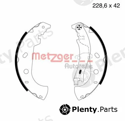 Metzger MG714 — Brake Shoe Set