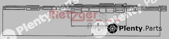 Metzger 10.7402 — Cable Pull, parking brake