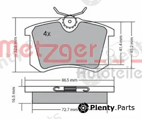 Metzger 1170207 — Brake Pad Set, disc brake