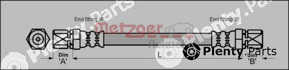 Metzger 4112813 — Brake Hose