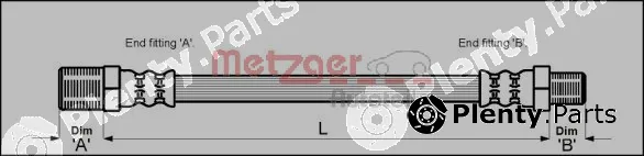 Metzger 4115148 — Brake Hose