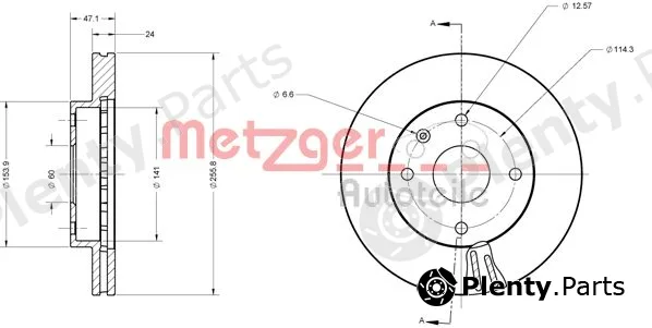 Metzger 6110525 — Brake Disc
