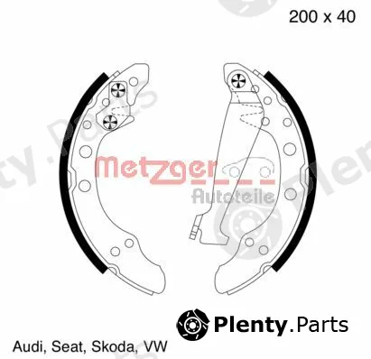 Metzger MG571 — Brake Shoe Set GREENPARTS