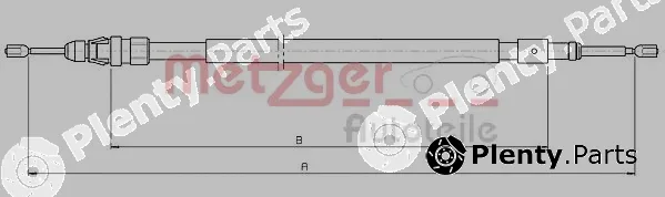 Metzger 10.4523 — Cable Pull, parking brake